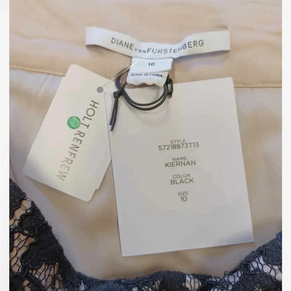 DVF Diane Von Furstenberg KIERNAN Black Lace Full
Pleated Skirt Sz 10 - Picture 10 of 13